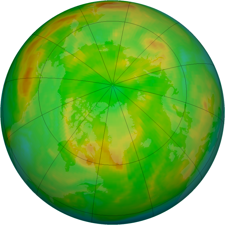 Arctic ozone map for 17 June 1988